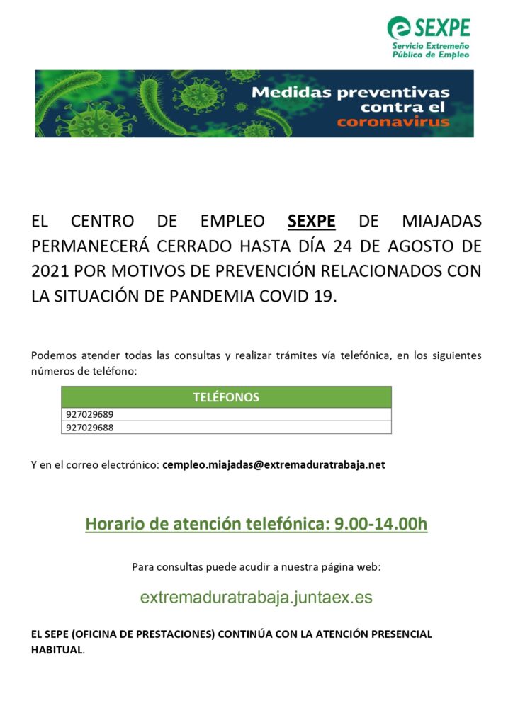 Cierre SEXPE