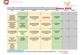 Calendario Rutas ENERO 2022 Actualizacion
